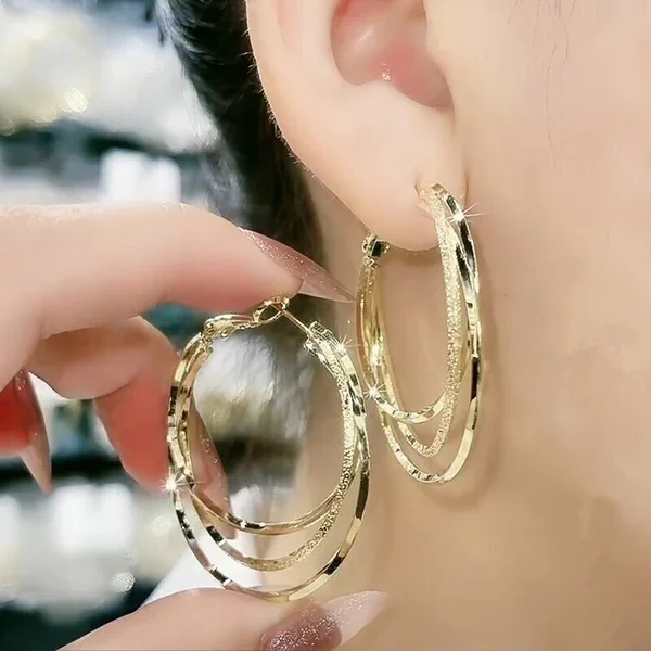 Multi-layer hoop earrings