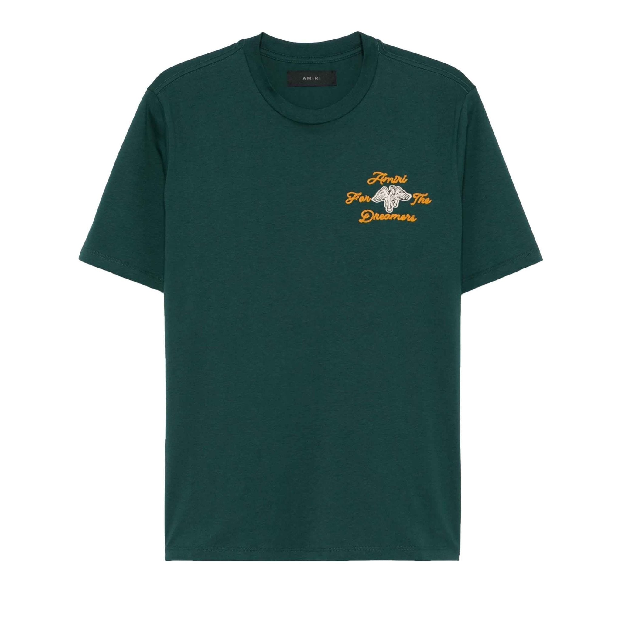Amiri Embroidered Amiri Dreamers T-Shirt in Evergreen