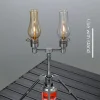 Outdoor Camping Gas Lamp Portable Retro Atmosphere Lamp Gas Lamp Outdoor Tent Candle Lamp Wwith Wooden Box