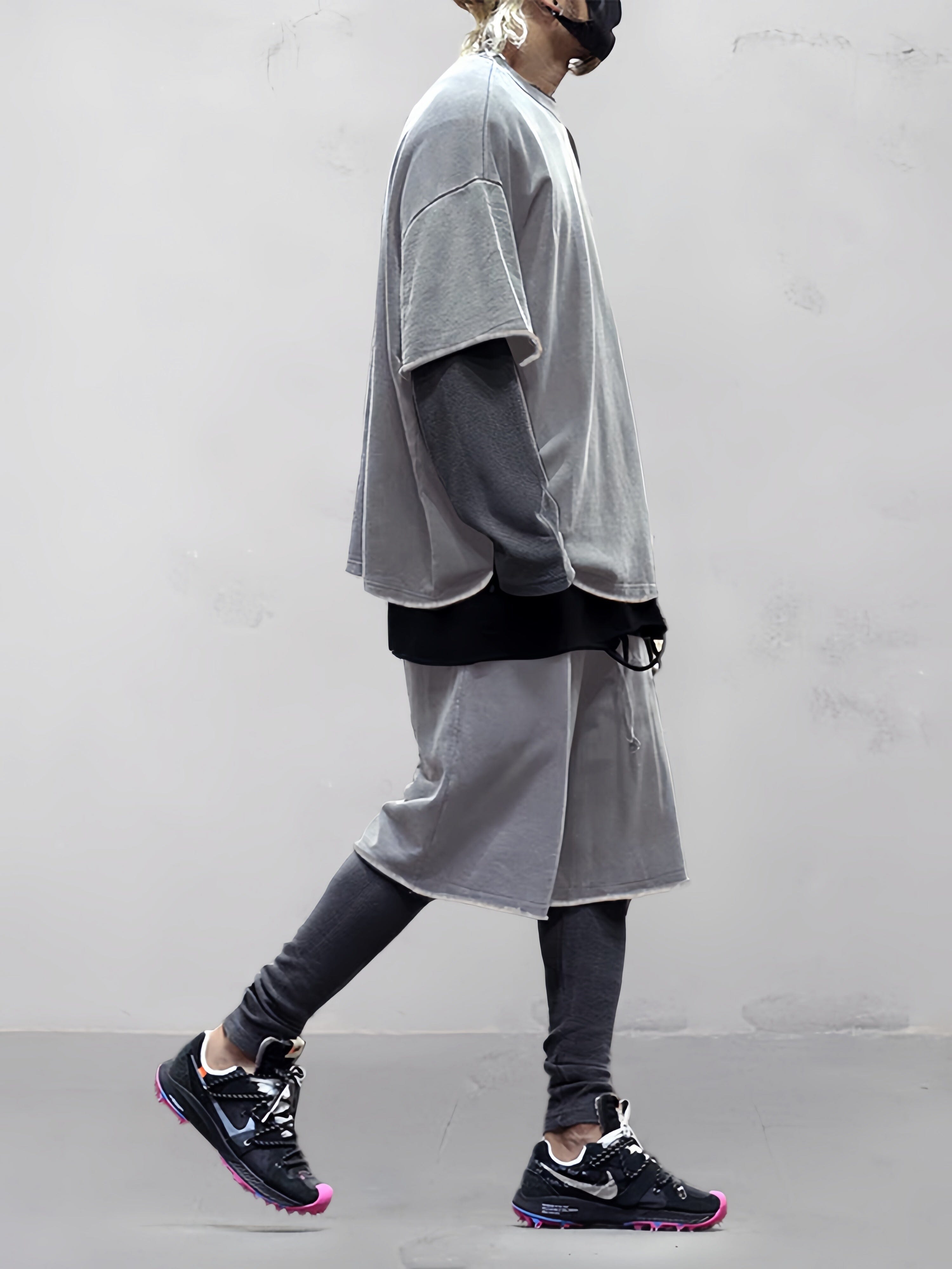 Relaxed set styled with a layered streetwear look