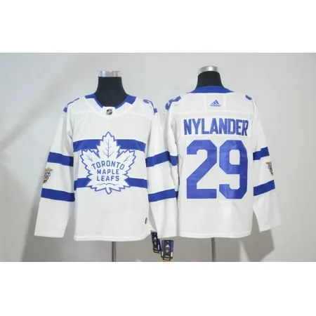 Men's  Toronto Maple Leafs #29 William Nylander White 2018 NHL Stadium Series Stitched Jersey