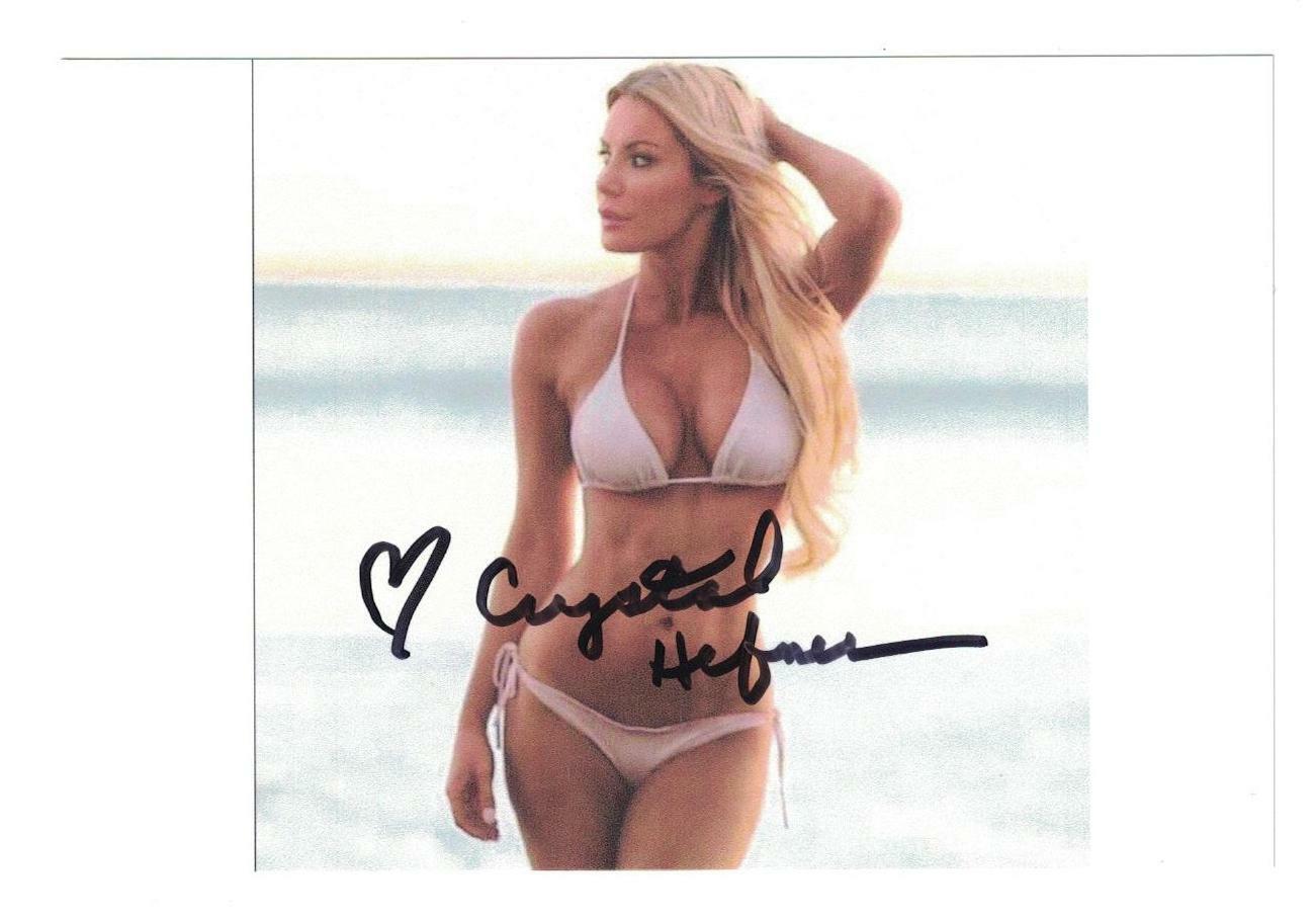 Crystal Hefner Signed Autographed 4x6 Photo Poster painting Model Playboy Playmate Hugh Sexy B