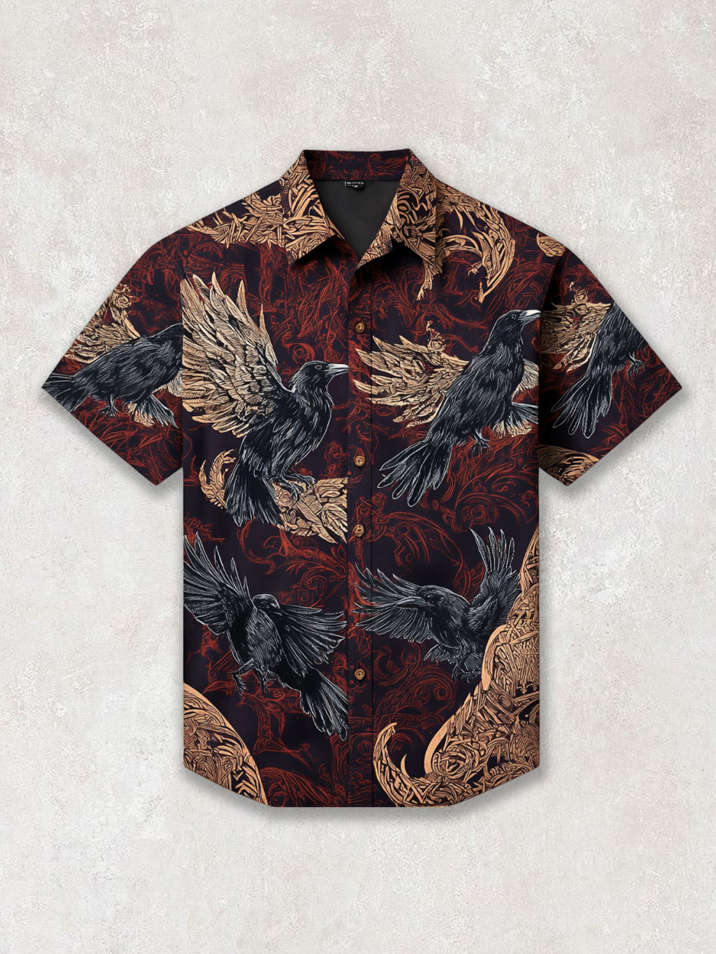 Men's Viking Raven Emblem Mythology Celtic Knot Totem Shirt / Rvogue / Rvogue