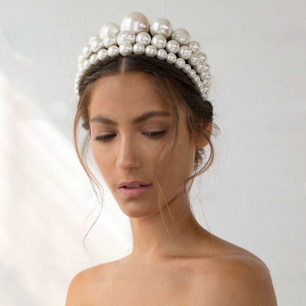 Pearl Hair Bands | Artificial Pearl Bridal Hair Bands