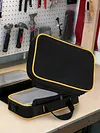 Roll Up Tool Bag with 3 Clear Window Cases Detachable Oxford Fabric Tri-fold Tool Bag Organizer Ideal for Crafts DIY Repair Men