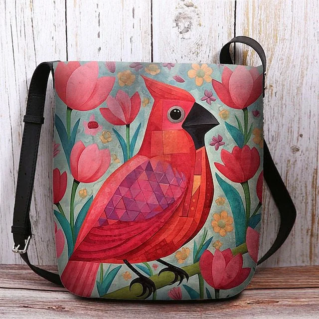 Style & Comfort for Mature Women Women's Bird Print Crossbody Bag