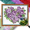 Rose - 9CT Partial Beaded Cross Stitch Kit(39x33cm)