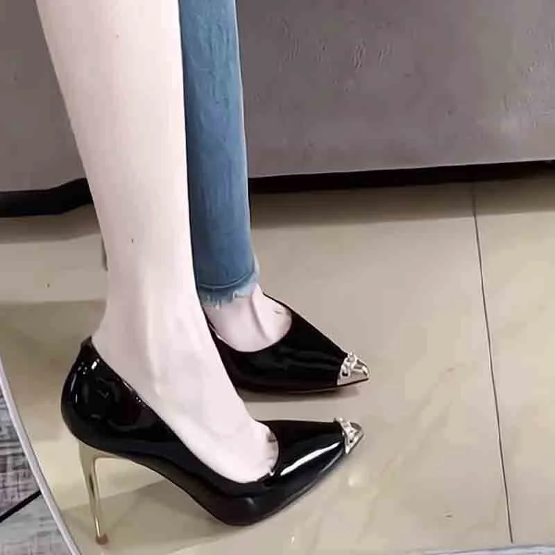 Breakj Breakj Black High-Heeled Women 2025 New Spring And Autumn Sexy Pointy Design Sense Of Niche Temperament
