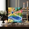 Jumping Girl DIY set de peinture perl&eacute;e en forme sp&eacute;ciale avec cadre 25x25cm cadeau