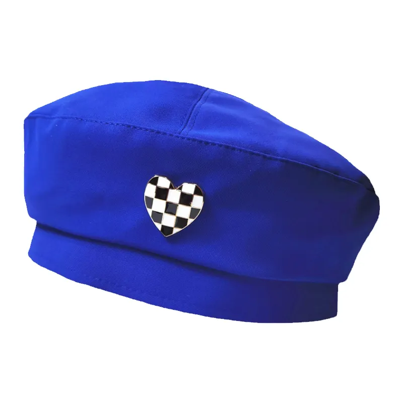 Fashion Pure Color Love Heart Beret