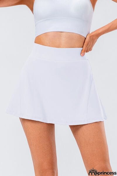 High Waist Pleated Active Skirt