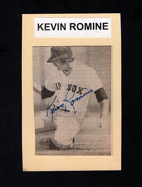 1985/91 KEVIN ROMINE-BOSTON RED SOX AUTOGRAPHED 3.5 X 5.5 VINTAGE Photo Poster painting