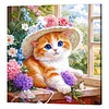Framed Diamond Painting - Full Round Drill - Kitty (25x25cm)