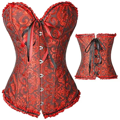 Billionm Sexy Women steampunk clothing gothic Plus Size Corsets Lace Up boned Overbust Bustier Waist Cincher Body shaper corselet S-6XL