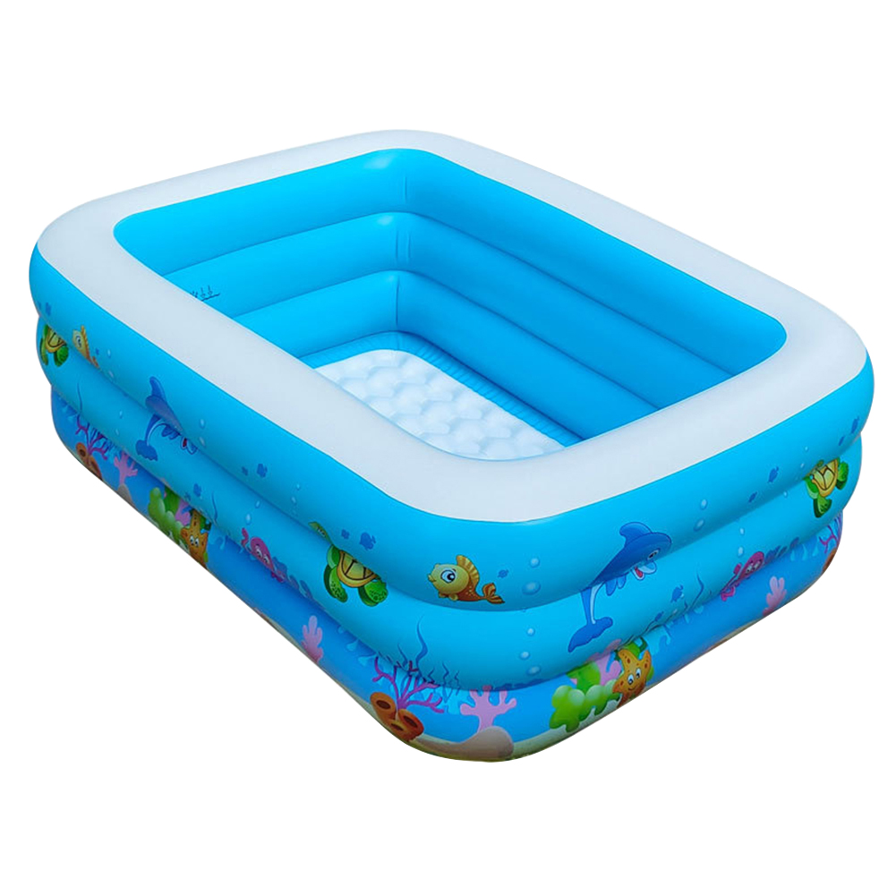 

Swimming Paddling Pool PVC Inflatable Square Bathtub Basin Water Play Toys, 501 Original