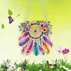 (US Only)Acrylic 2D Flat DIY Flowers Dreamcatcher Diamond Art Pendant Wall Door Decor