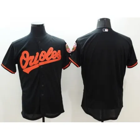 Orioles Blank Black Flexbase Authentic Collection Stitched MLB Jersey