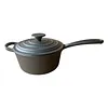Cast Iron Milk Pot Easy To Clean Non Stick Sauce Pots.Small Cooking Pot with Lid and Long Handle for Restaurant Household Cooking