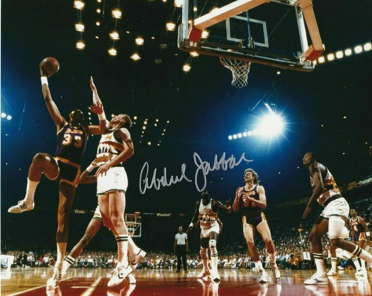 Kareem Abdul-Jabbar Autographed Signed 8X10 Photo Poster painting Lakers HOF REPRINT