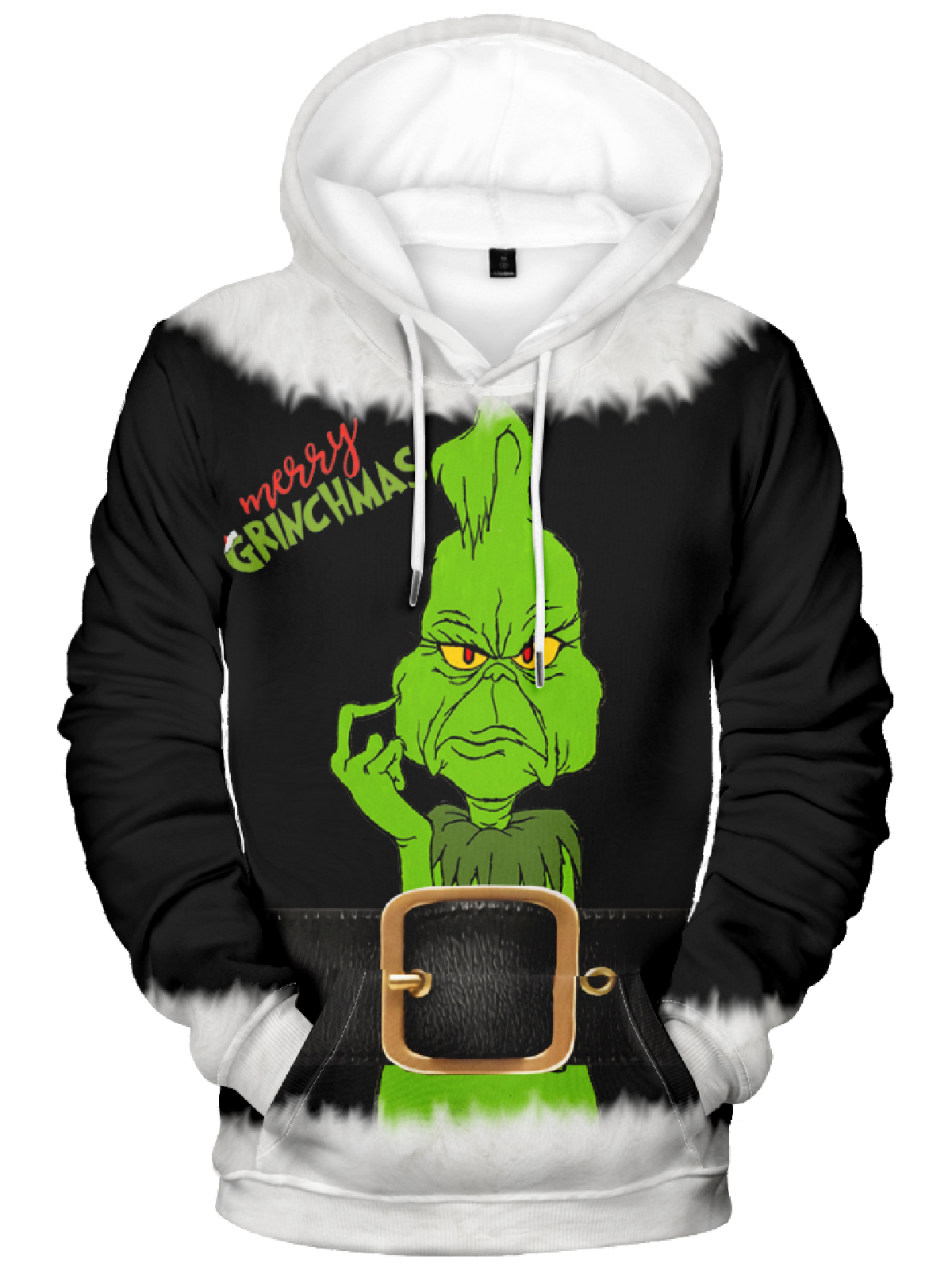 Men's Spoof Christmas Grinch Hoodie PLUSCLOTHESMAN