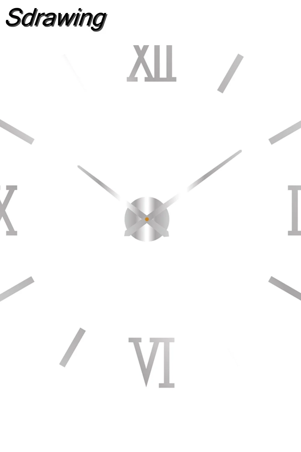 Sdrawing Wall Clock Luminous Frameless Wall Clocks DIY Digital Clock Wall Stickers Silent Clock for Home Living Room Office Wall Decor