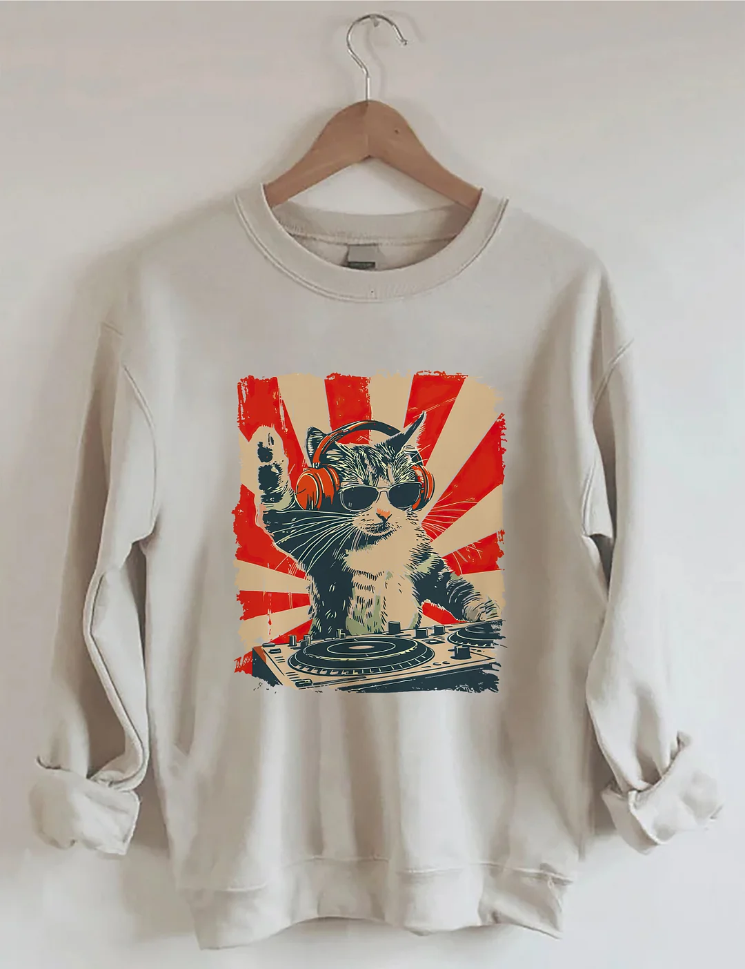 Cool DJ Cat Sweatshirt