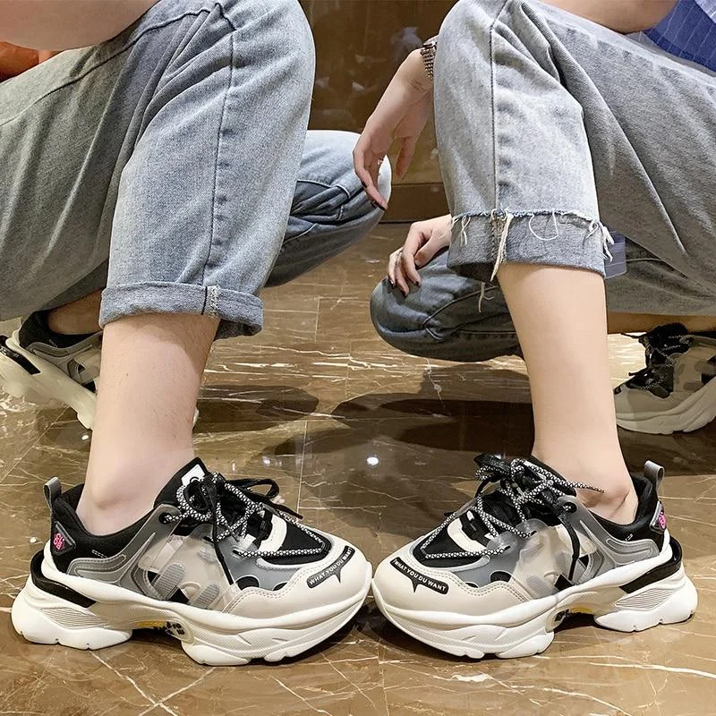 Brand Sneakers Women Platform Shoes Fashion Thick Sole Sport Shoes Ladies Trainers Casual Chunky Sneakers Women Basket Femme