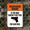 No trespassing warning - Metal Tin Signs(8*12Inch/12*16Inch)