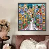 Colorful City House - Partial Special Shaped Diamond Painting 30*30cm
