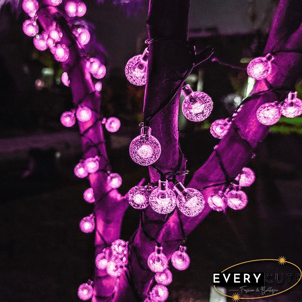 Solar String Lights Garden Outdoor String Lights Waterproof Crystal Ball Fairy Lights, Decoration Lighting for Home,Garden,Patio,Yard, Halloween,Christmas