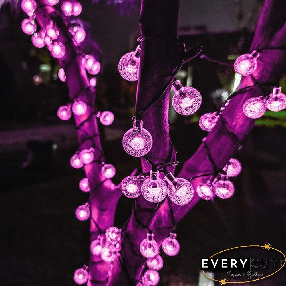 Solar String Lights Garden Outdoor String Lights Waterproof Crystal Ball Fairy Lights, Decoration Lighting for Home,Garden,Patio,Yard, Halloween,Christmas