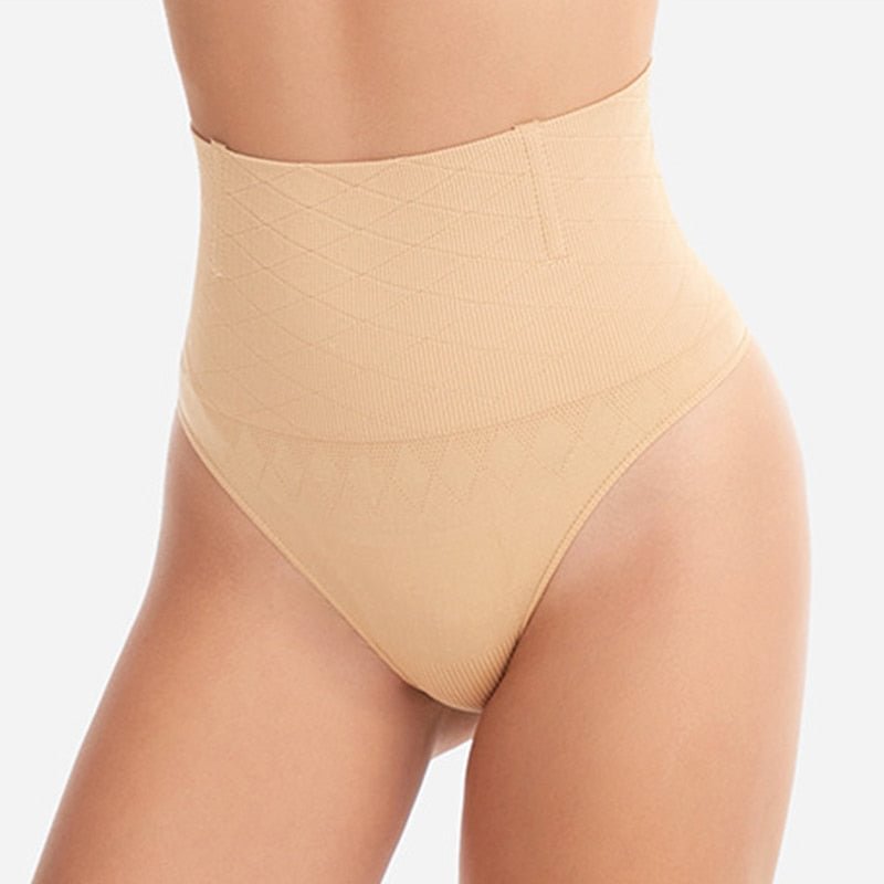 Coloriented T228 Sexy Triangle Thong Panties Middle Waist Tummy Control Pant Elastic Seamless Body and Hip Lift Shapewear