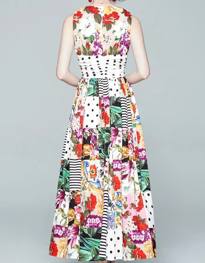 Elegant Printed Oversized Dress