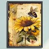 Sunflower And Bee-11CT Stamped Cross Stitch 40*55cm/15.75*21.65in