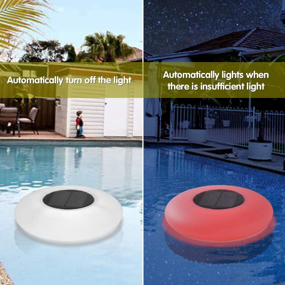 2 Pack Floating Pool Lights,Solar Swimming Pool Light with 16 Color