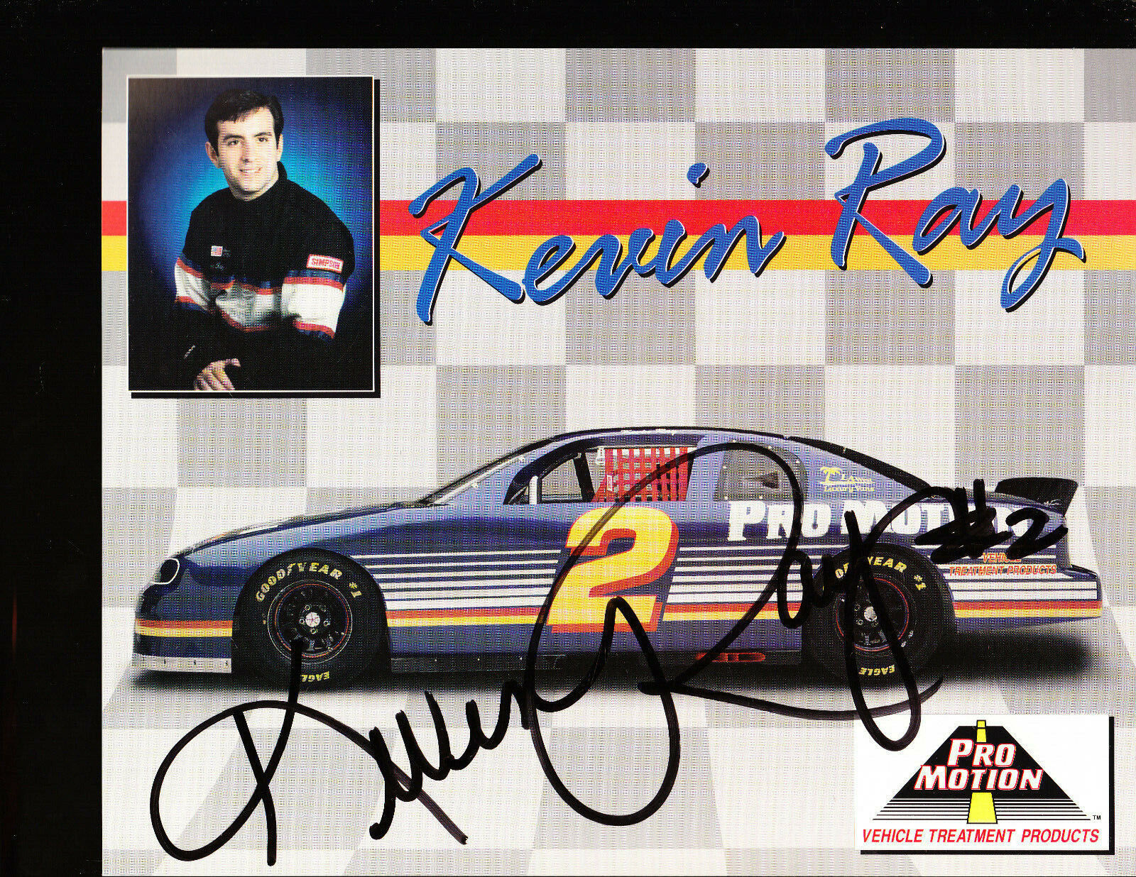 3 LOT KEVIN RAY AUTOGRAPH SIGNED POSTCARDS NASCAR RACING + Photo Poster painting