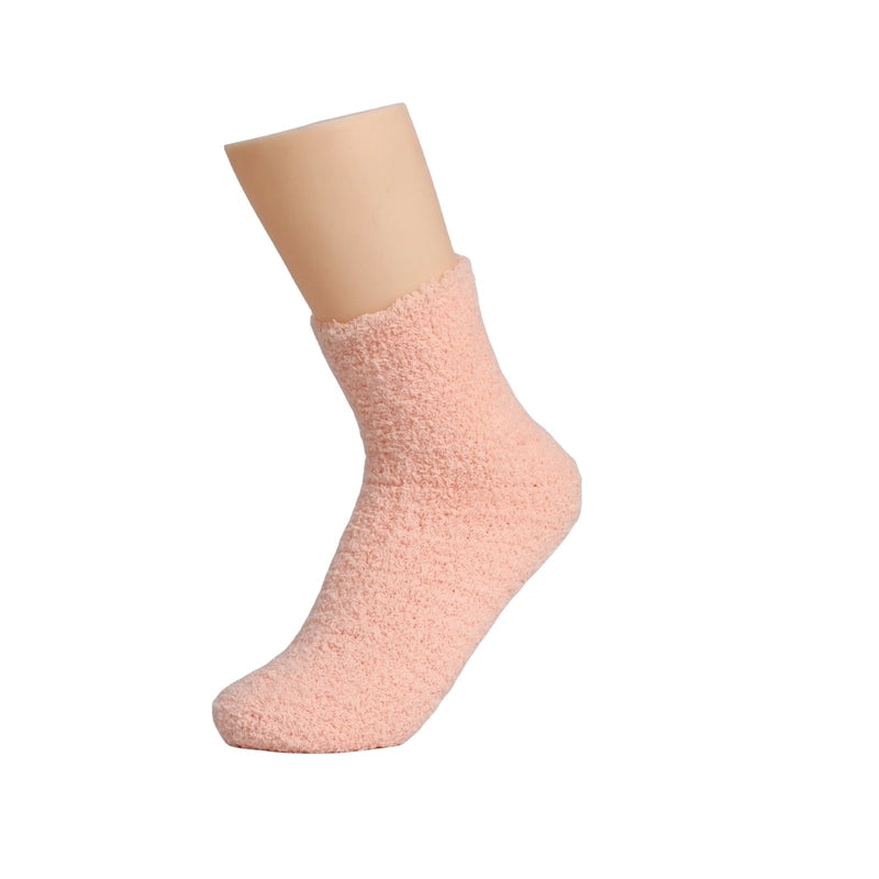 Coral Velvet Socks Women’s Hot Carpet Velvet Socks Winter Solid Color Thickened Floor Sleeping Plush Socks