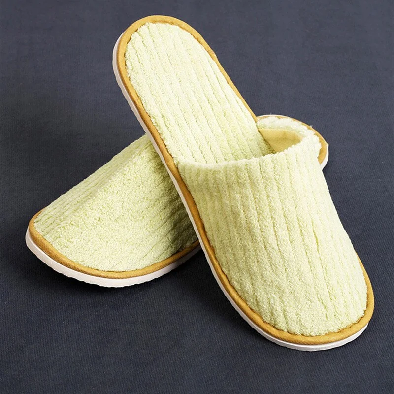 5 Pairs Winter Slippers Men Women  Hotel Disposable Slides Home Travel Sandals Hospitality Footwear One Size on Sale