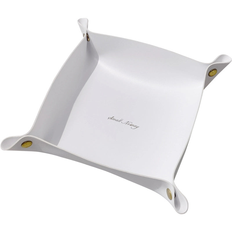 Nordic Leather Storage Box Desktop Storage Table European Style Leather Jewelry Cosmetic Key Storage