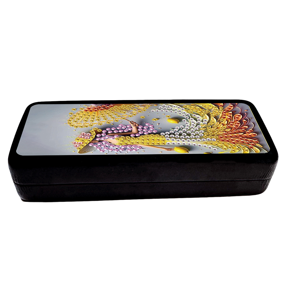 DIY Diamond Painting Glasses Storage Box Diamond Art Sunglasses Case (Girl C)