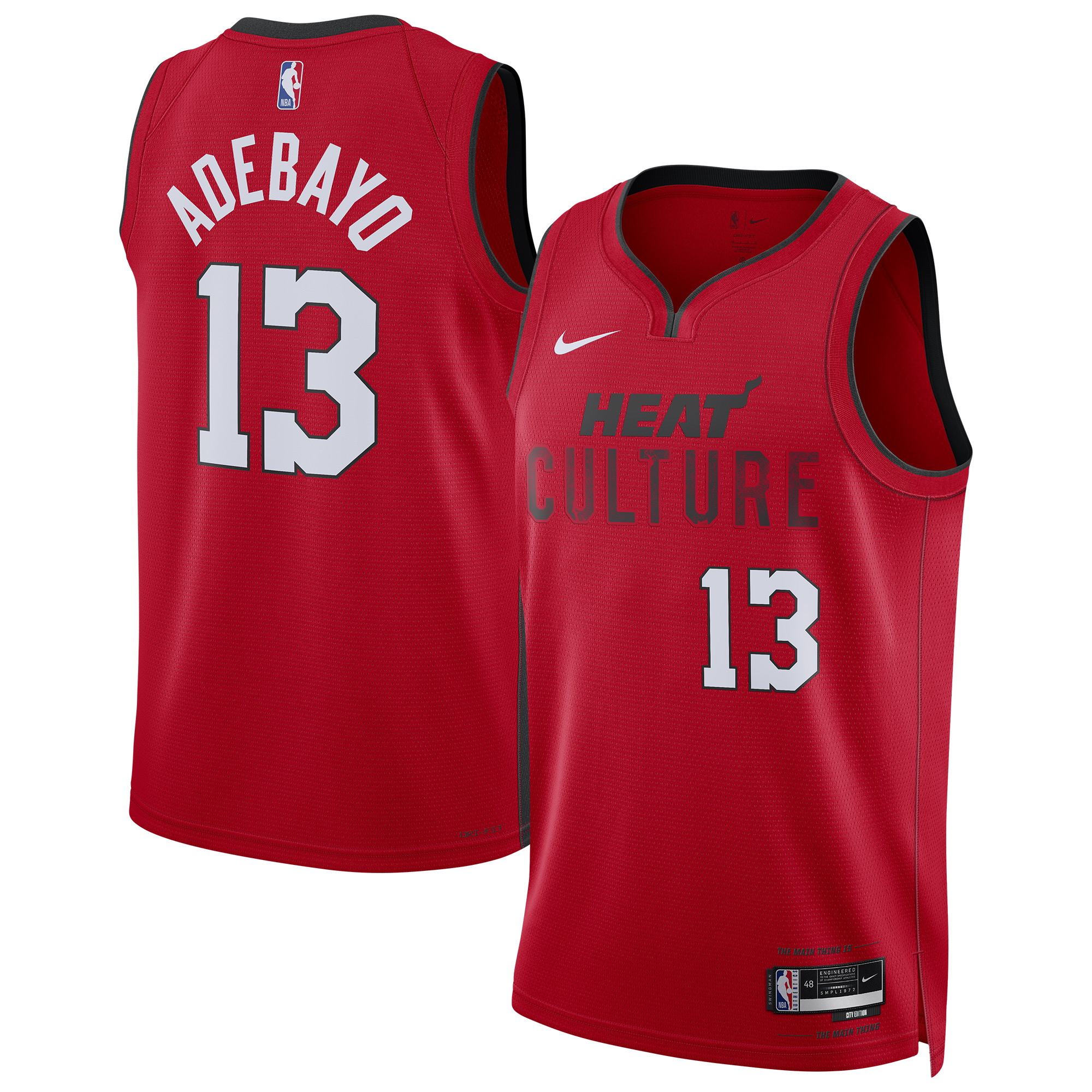 Unisex Miami Heat Bam Adebayo Red 2024/25 Swingman Jersey - City Edition mysite