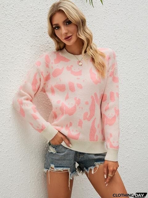Round Neck Drop Shoulder Sweater