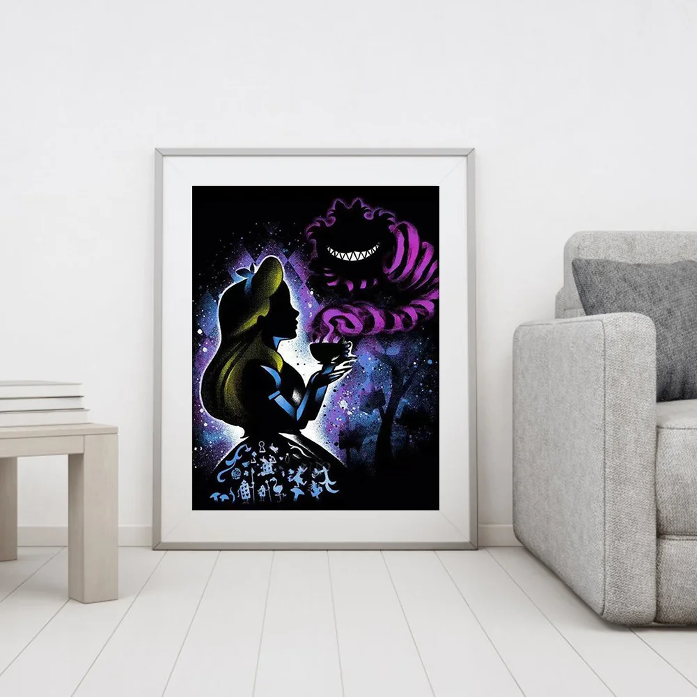 11CT Full Stamped Cross Stitch - Silhouette Series(Canvas|40*50cm)