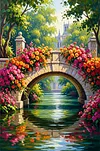 Luxury AB Velvet Diamond Painting Kit - Bridge