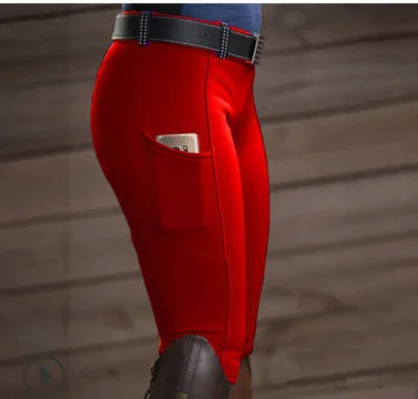 Brownm Stretch Pu Leather Hip Women's Casual Pants