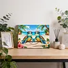 Beach Turtles-Framed oil painting by numbers 40*30CM