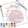 Framed Poppy Lady-Paint by Numbers Acrylic Painting 35*35CM With Color Box 5ML(24Colors)