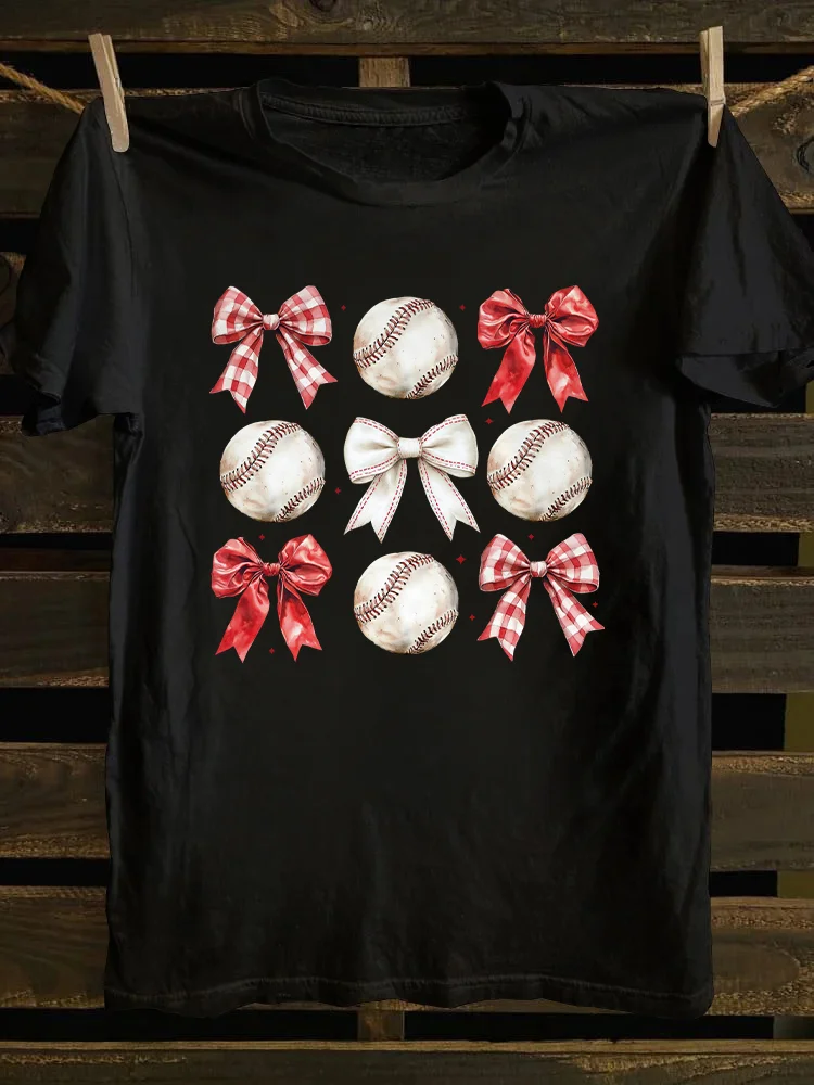 Baseball Bow T-shirt