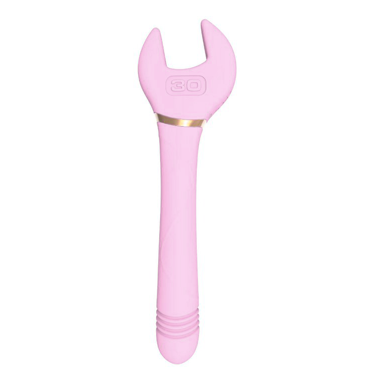 Pearlsvibe Pink Love Spanna - Telescopic Gun Machine Av Vibration Massage Wrench Vibrator 