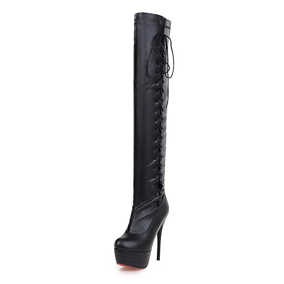 2020 New Sexy Nightclub Ultra-high Heel Large Size 34-46 Stretch Skinny Roman Over The Knee Boots Women Boots Thigh High Boots